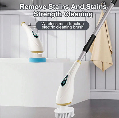🌀 11-in-1 Electric Spin Scrubber | Cordless Cleaning Brush